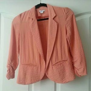 Bar III coral peach blazer